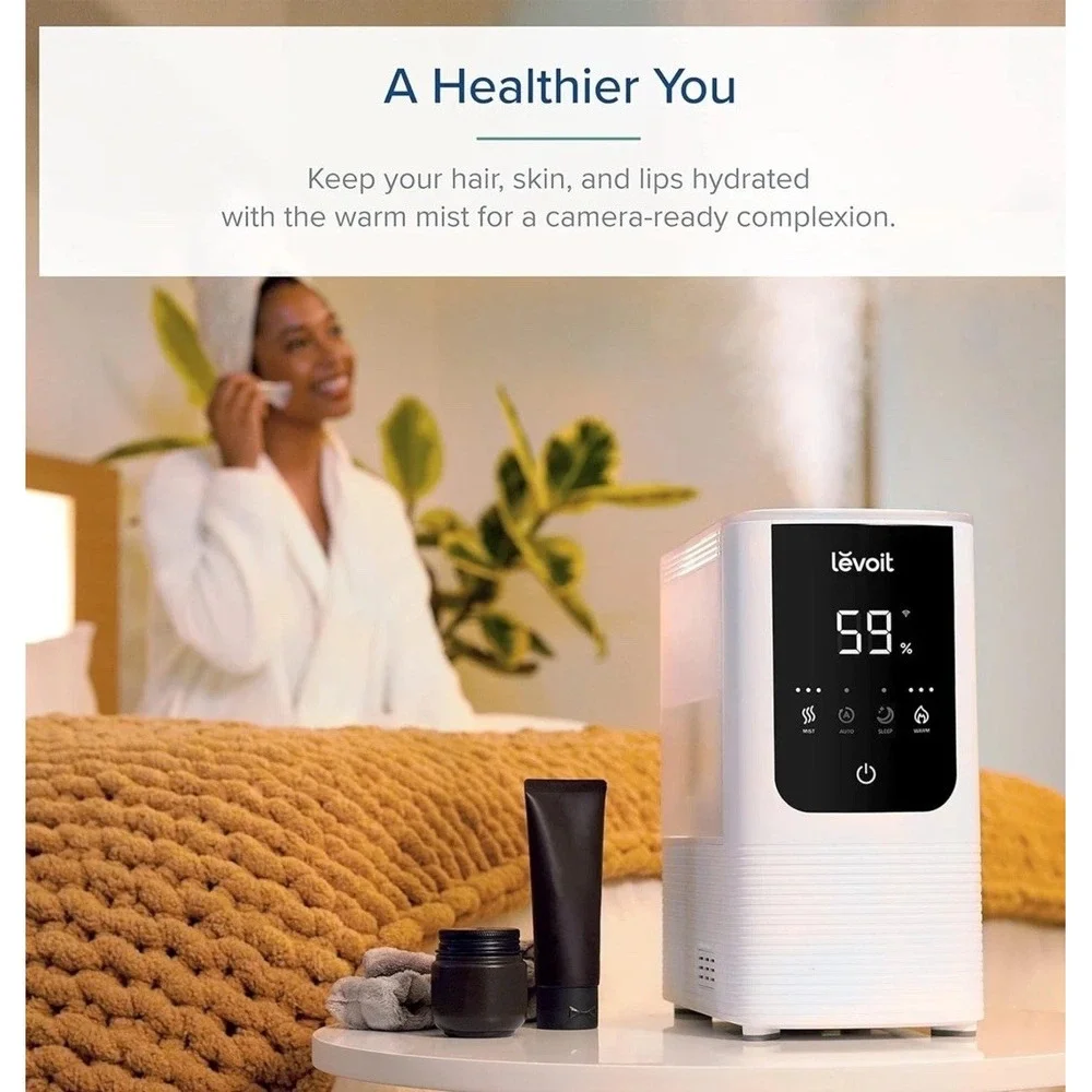 LEVOIT Smart Humidifier for Home Warm/Cool Mist Air Oasis Mist4.5L NIB